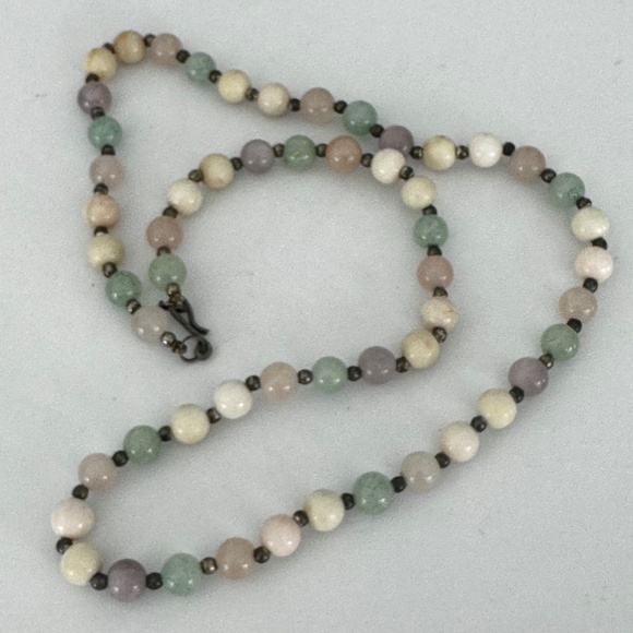 Vintage Beaded Necklace Rose Quartz Aventurine Amethyst Gemstone Natural 24" - Picture 15 of 15